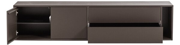 Tamno smeđa TV komoda od masivnog bora 200x45x44 cm Settle Down – vtwonen