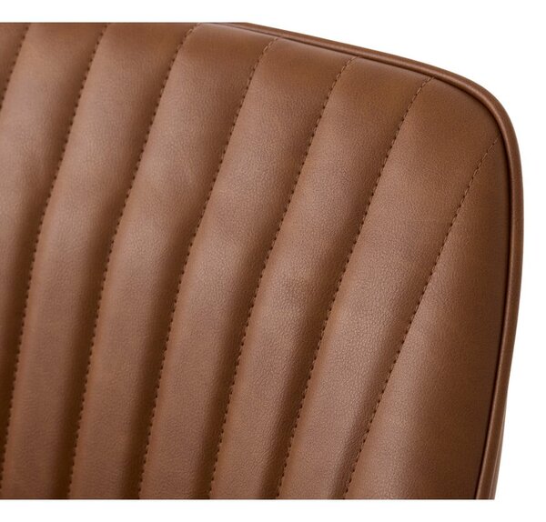 Smeđe podstavljene blagovaonske stolice u setu s naslonima za ruke 2 kom Nolan Stripe – Unique Furniture