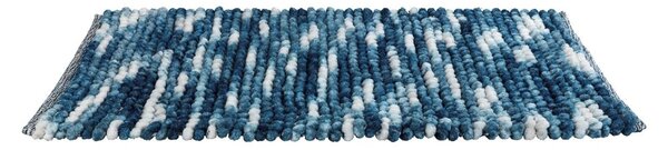 Plavi kupaonski tepih s memorijskom pjenom Wenko Smooth Blue, 90 x 60 cm