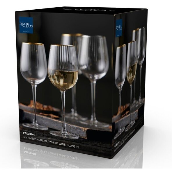 Čaše u setu 4 kom vinske 300 ml Palermo – Lyngby Glas