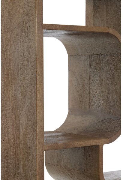 Regal od masivnog manga u tamnoj prirodnoj boji 100x200x30 cm Labare – Light & Living