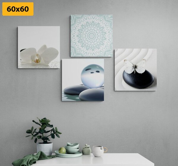 Set slika Feng Shui u nježnim tonovima