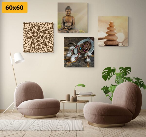 Set slika harmoničan Buddha