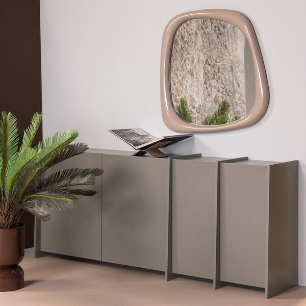 Siva komoda u dekoru jasena 200x85x44 cm Brock – WOOOD