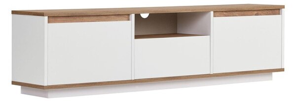 Bijela/u prirodnoj boji TV komoda u dekoru bora 160x42x30 cm Sentinel – Kalune Design