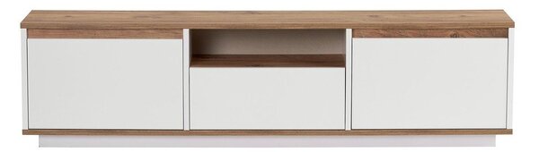 Bijela/u prirodnoj boji TV komoda u dekoru bora 160x42x30 cm Sentinel – Kalune Design