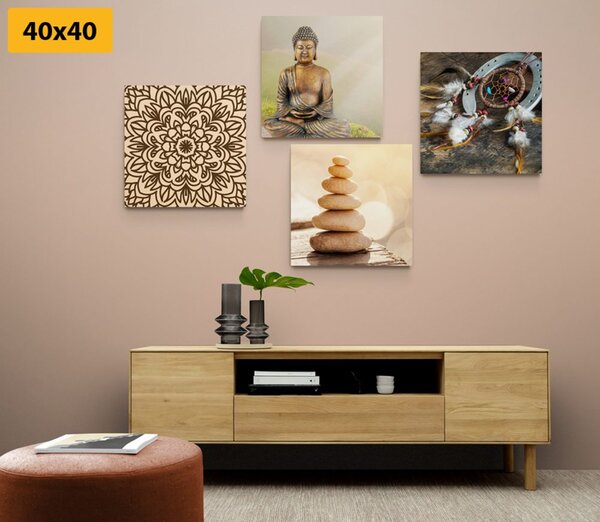 Set slika harmoničan Buddha