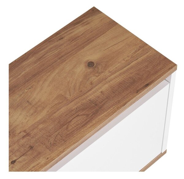 Bijela/u prirodnoj boji TV komoda u dekoru bora 160x42x30 cm Sentinel – Kalune Design
