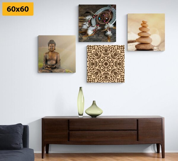 Set slika harmoničan Buddha