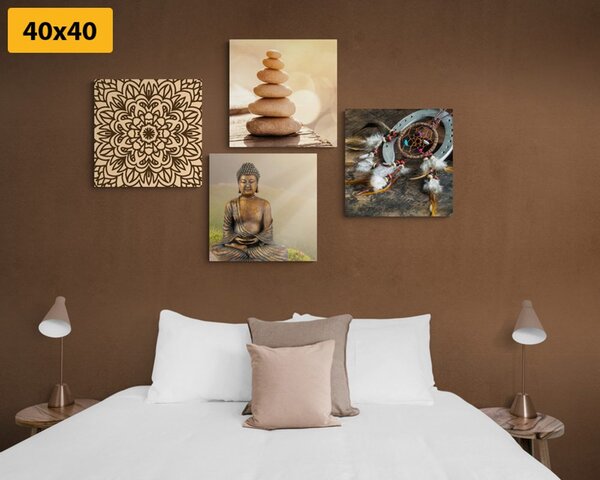 Set slika harmoničan Buddha