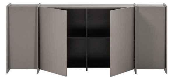 Siva komoda u dekoru jasena 200x85x44 cm Brock – WOOOD