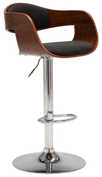 VidaXL Barska stolica od savijenog drva i tkanine siva