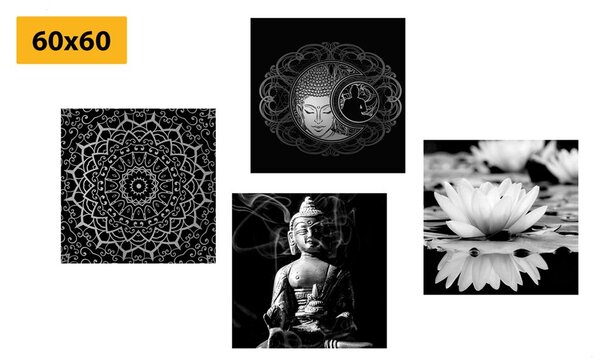 Set slika mirni Buddha