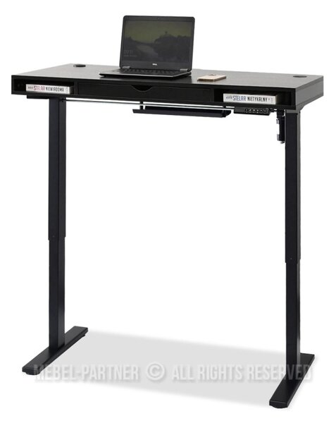 PC stolić Osto 120 (crno drvo + crno)