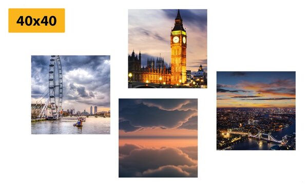 Set slika noćni romantični London