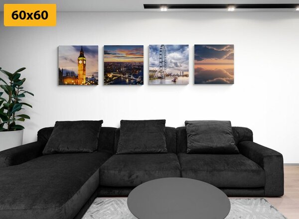 Set slika noćni romantični London