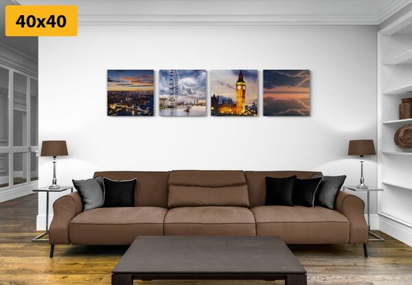 Set slika noćni romantični London