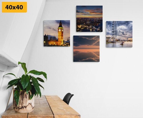 Set slika noćni romantični London