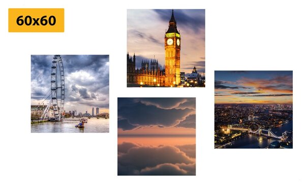 Set slika noćni romantični London