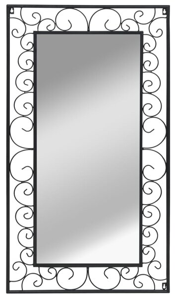 VidaXL Zidno ogledalo pravokutno 60 x 110 cm crno