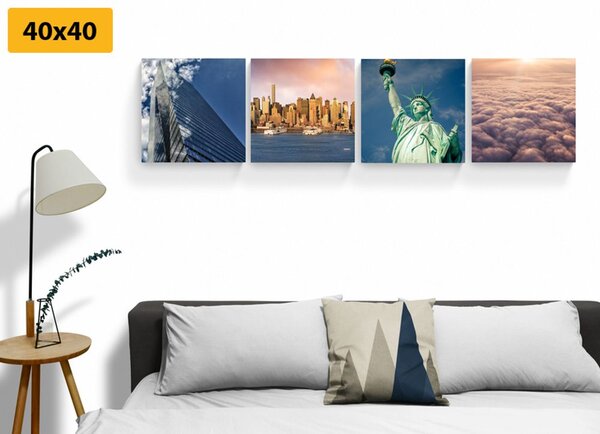 Set slika New York u jedinstvenim bojama