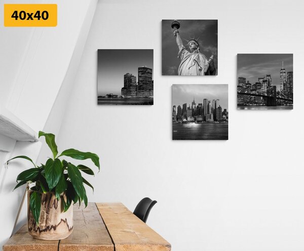Set slika New York u crno-bijelom dizajnu