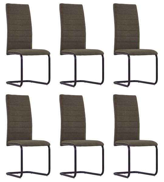 VidaXL Konzolne blagovaonske stolice od tkanine 6 kom smeđe