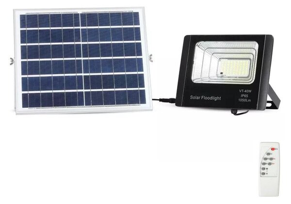 LED Prigušivi solarni reflektor LED/16W/3,2V 4000K IP65 + daljinski upravljač