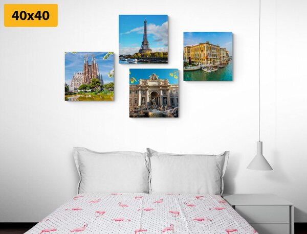 Set slika povijesni spomenici u prekrasnim bojama