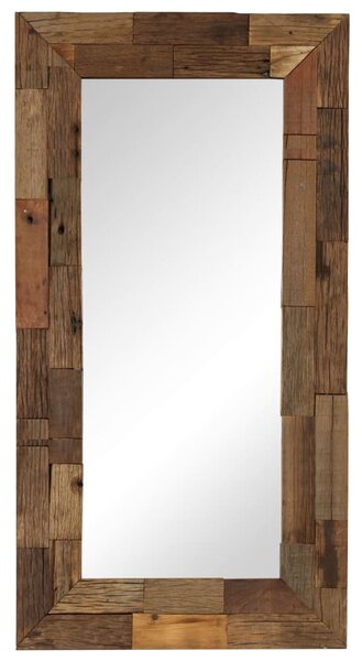 VidaXL Ogledalo od masivnog obnovljenog drva 50 x 110 cm