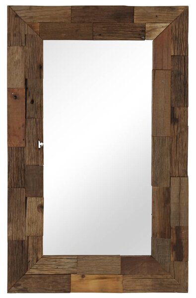 VidaXL Ogledalo od masivnog obnovljenog drva 50 x 80 cm