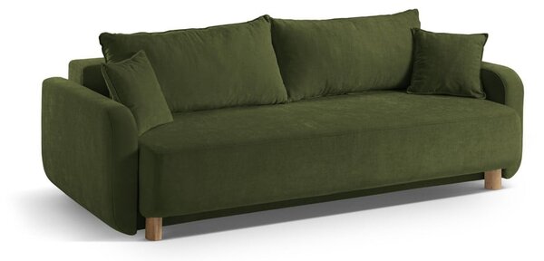 Zelena sklopiva/s prostorom za odlaganje sofa 231 cm Elen – Micadoni