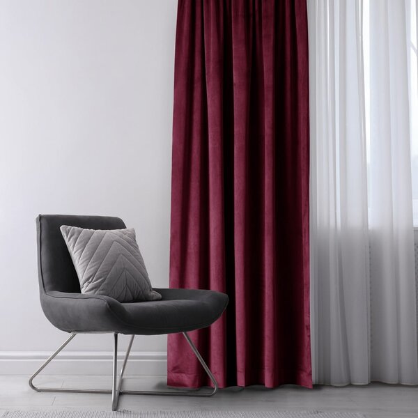 Bordo zavjesa za djelomično zamračenje od samta 140x245 cm Eyelets – Restilo