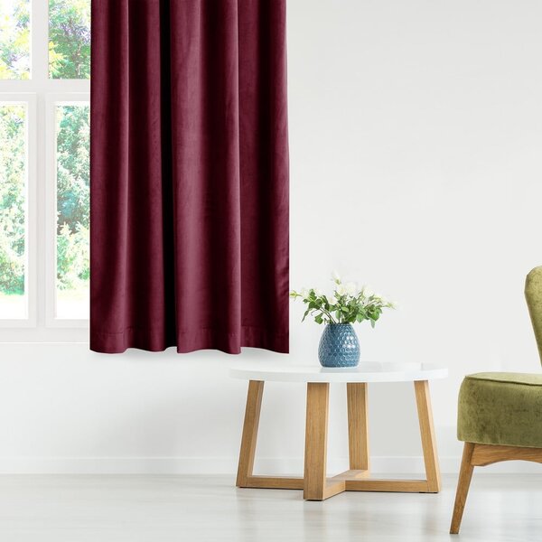 Bordo zavjesa za djelomično zamračenje od samta 140x245 cm Eyelets – Restilo