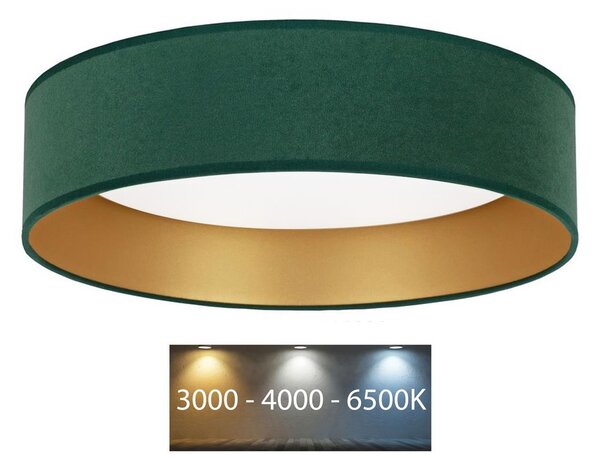 Brilagi - LED Stropna svjetiljka VELVET LED/24W/230V 3000/4000/6400K zelena/zlatna