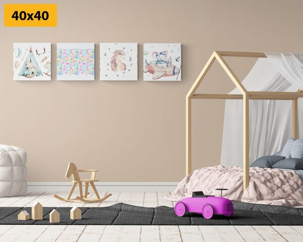 Set slika za djecu u pastelnim bojama