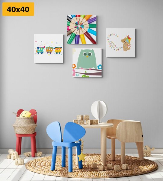 Set slika u veselom dizajnu