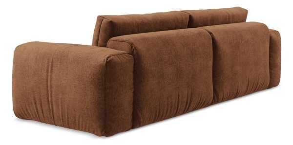Sklopiva sofa od šenila boja terakote 275 cm Kuki – Makamii