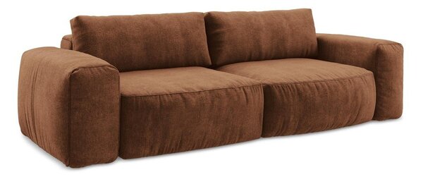 Sklopiva sofa od šenila boja terakote 275 cm Kuki – Makamii