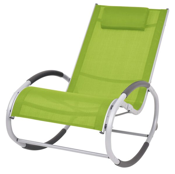 VidaXL Vrtna stolica za ljuljanje od tekstilena zelena