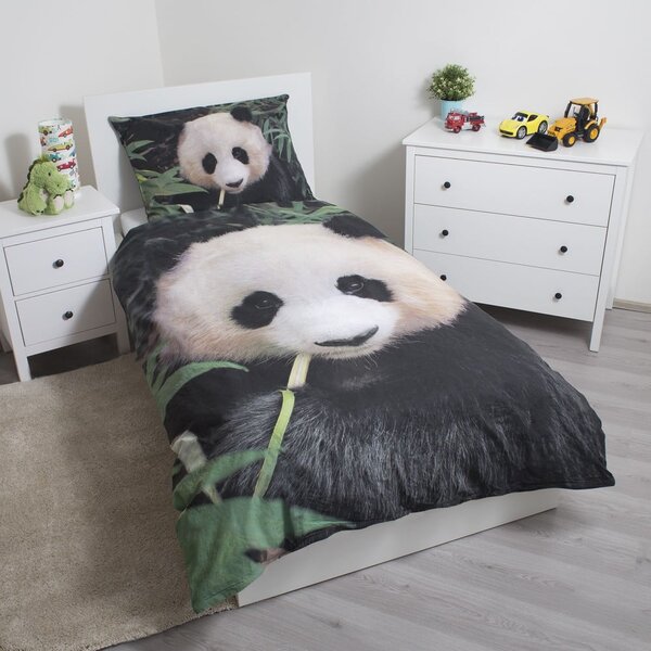 Pamučna dječja posteljina za krevet za jednu osobu 140x200 cm Panda – Jerry Fabrics