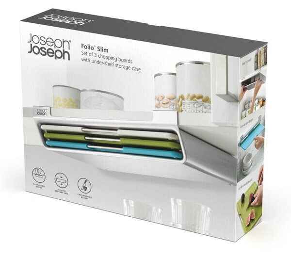 Daske za rezanje u setu 3 kom sa stalkom 23x31,5 cm Folio Slim – Joseph Joseph
