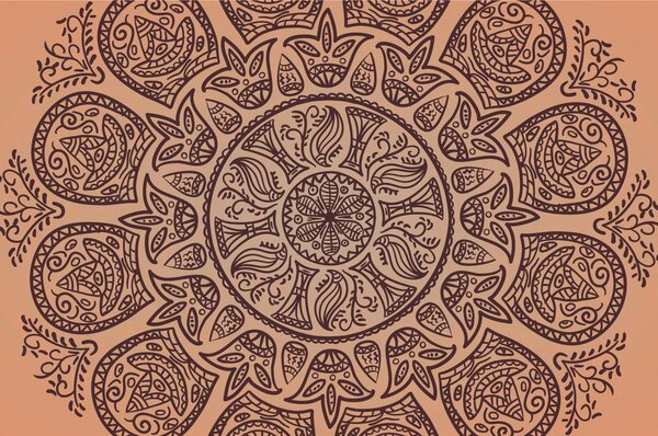 Tapeta Mandala s apstraktnim narodnim uzorkom