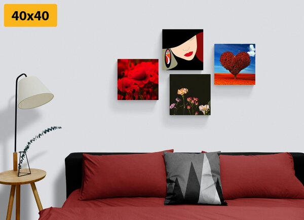 Set slika elegantna dama