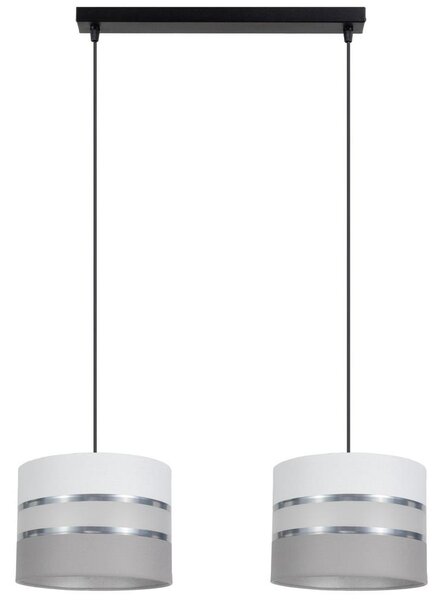 Luster na sajli CORAL 2xE27/60W/230V bijela/siva