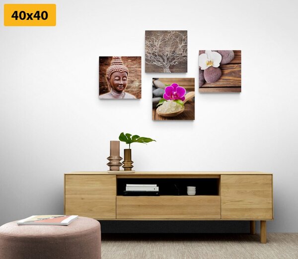 Set slika Feng Shui u prirodnom dizajnu