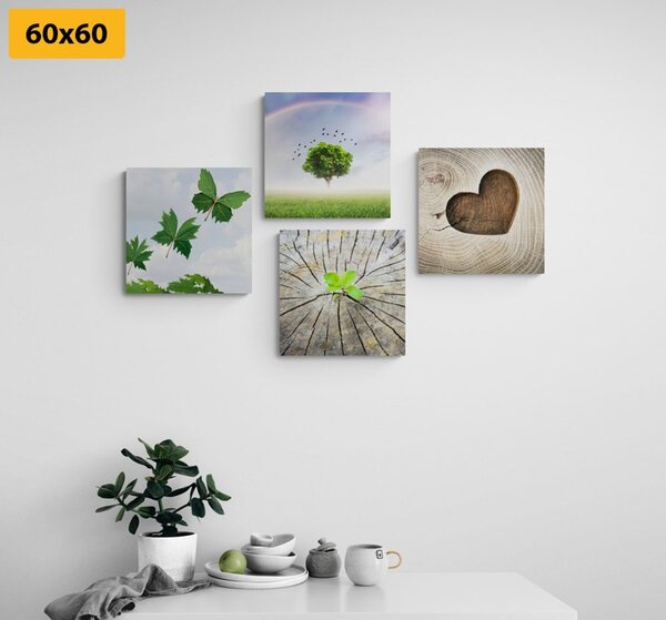 Set slika jedinstveni prirodni pejsaži