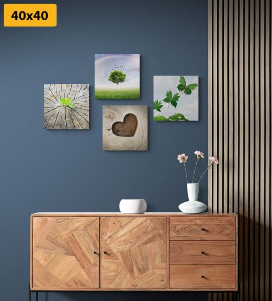 Set slika jedinstveni prirodni pejsaži