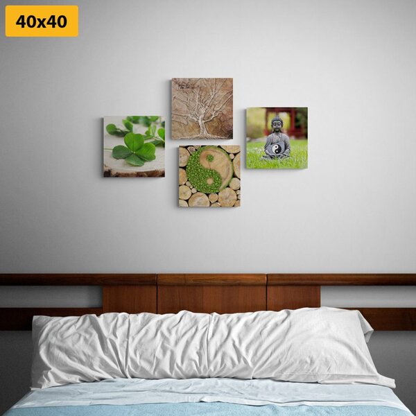Set slika Feng Shui s elementima prirode