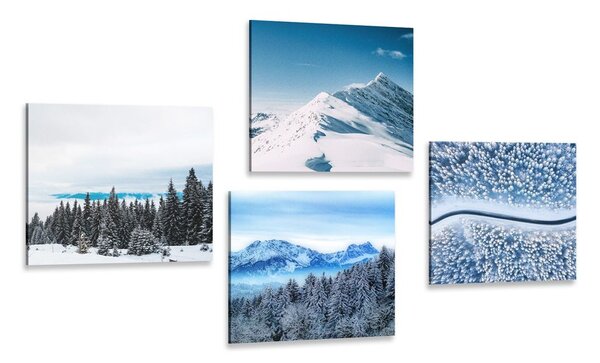 Set slika ljepote snježne prirode